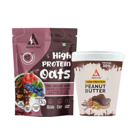 Alpha Labz High Protein Oats 1kg + Alpha Labz High Protein Peaunt Butter