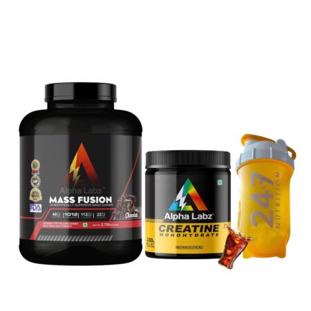 Alpha Labz Mass Fusion + Alpha Labz Creatine + Shaker